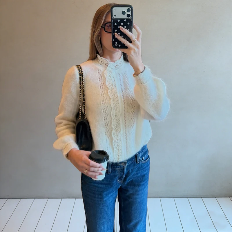 Tornova 2026 Spring New Lace Knitted Cardigan Female Long Sleeve Hollow Sweater Coat Casual Fashion Female Cardigan
Tornova 2026 Spring New Lace Knitted Cardigan Female Long Sleeve Hollow Sweater Coat Casual Fashion Female Cardigan