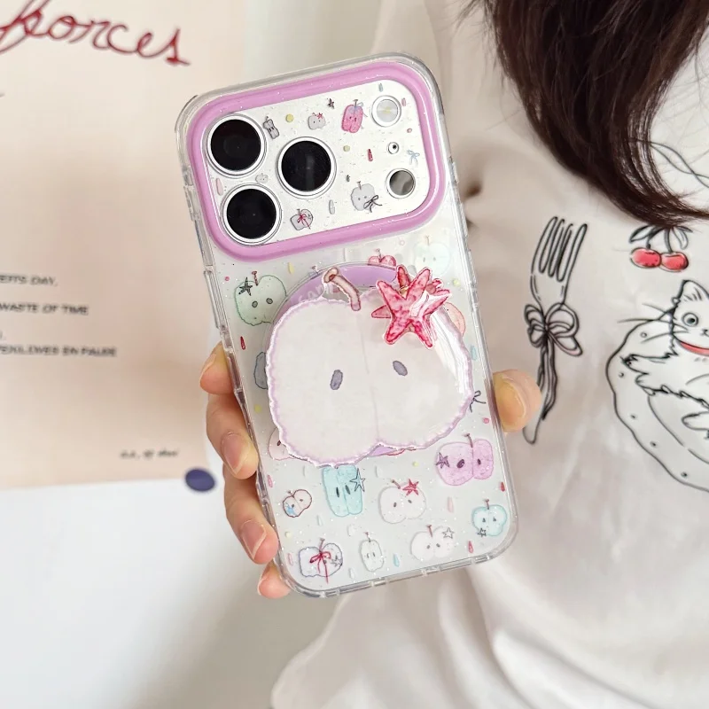Colorful Bowknot Half apple Pattern Cute Magnetic Phone Case For iPhone 17 Pro 16 15 Pro Max Cover with Shaking Stand For Magsaf
Colorful Bowknot Half apple Pattern Cute Magnetic Phone Case For iPhone 17 Pro 16 15 Pro Max Cover with Shaking Stand For Magsaf