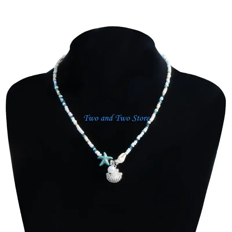 HX6F Ethnic Bohemian Shell Necklace Handcrafted Neckchain Jewelry for Women and Girls
HX6F Ethnic Bohemian Shell Necklace Handcrafted Neckchain Jewelry for Women and Girls