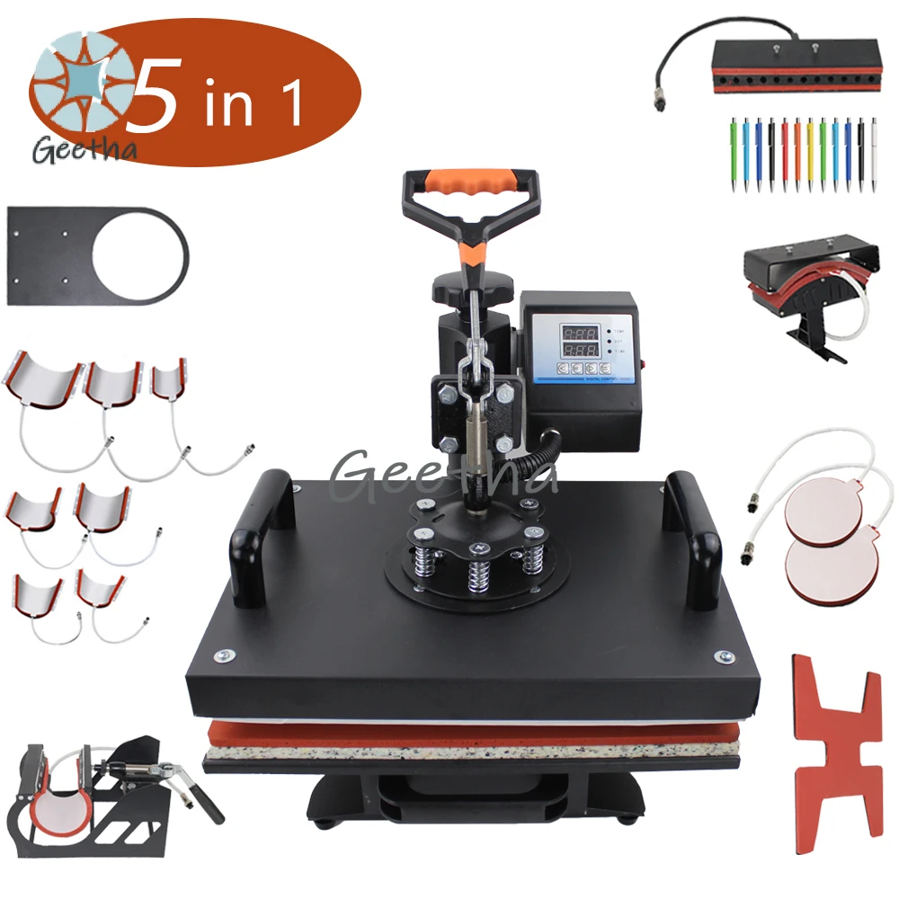 Combo Heat Sublimation Transfer Machine 12x15 Inch 15 in 1 Heat Press Machines for T -shirt 1
Combo Heat Sublimation Transfer Machine 12x15 Inch 15 in 1 Heat Press Machines for T -shirt 1