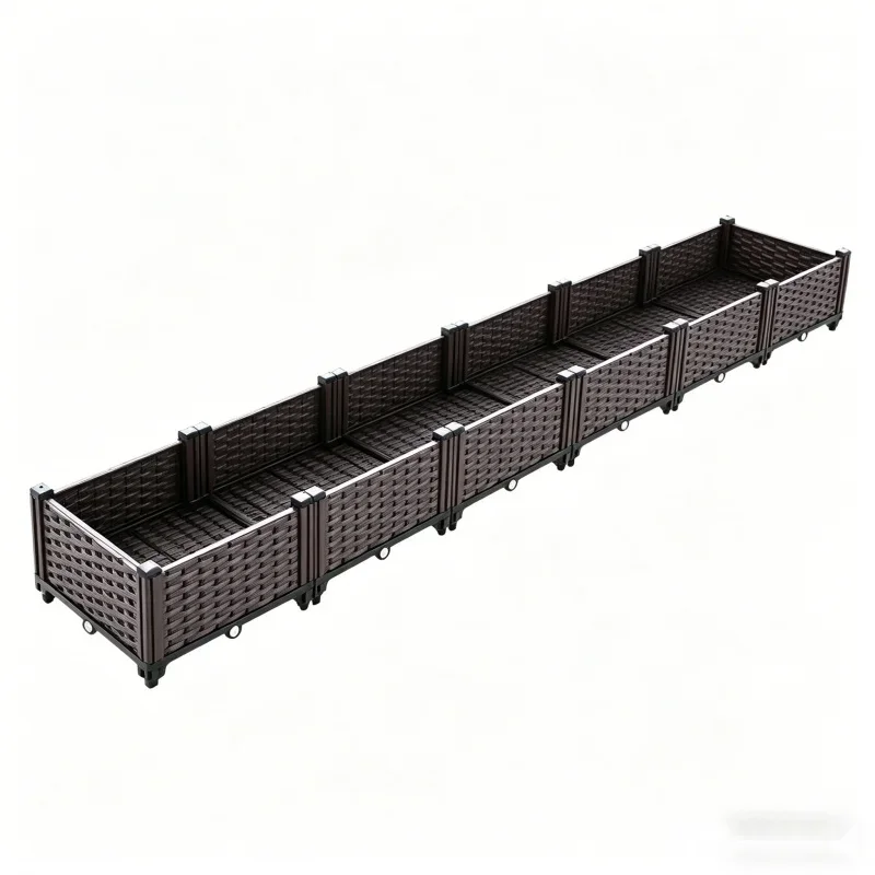 Large 6-Compartment Raised Garden Bed 240x40x22cm Plastic Planter Box for Vegetables Flowers Herbs - Outdoor Balcony Patio Gard
Large 6-Compartment Raised Garden Bed 240x40x22cm Plastic Planter Box for Vegetables Flowers Herbs - Outdoor Balcony Patio Gard