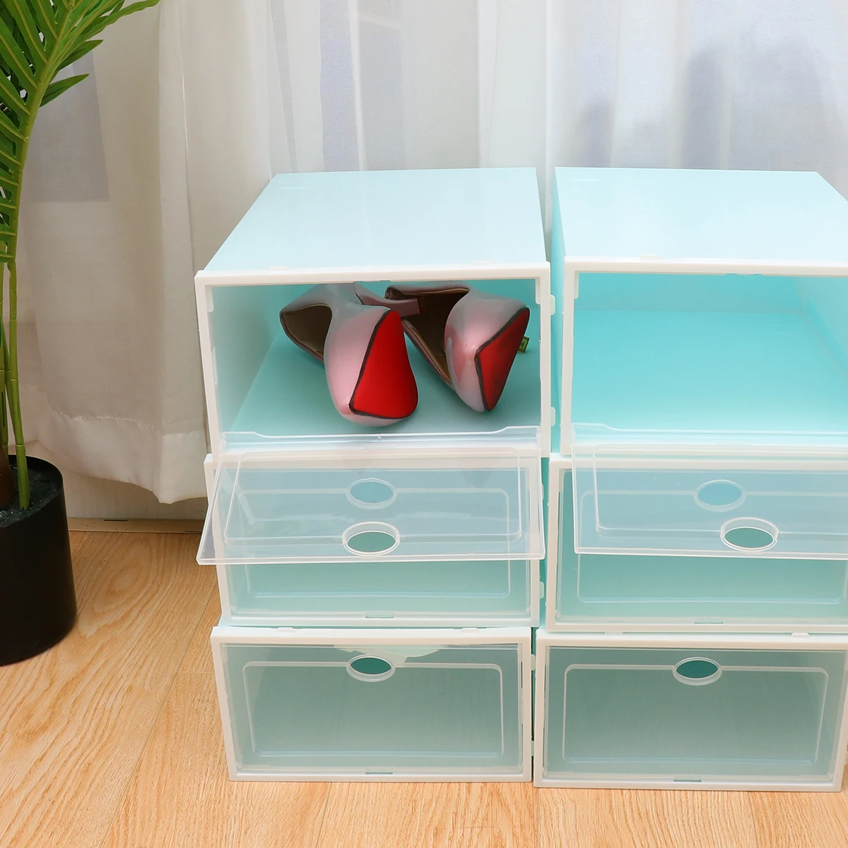 6pcs Thick Shoe Storage Boxes Stackable Clear Transparent Door Organizers for Men Women Shoes Bin Home Storage Solutions
6pcs Thick Shoe Storage Boxes Stackable Clear Transparent Door Organizers for Men Women Shoes Bin Home Storage Solutions