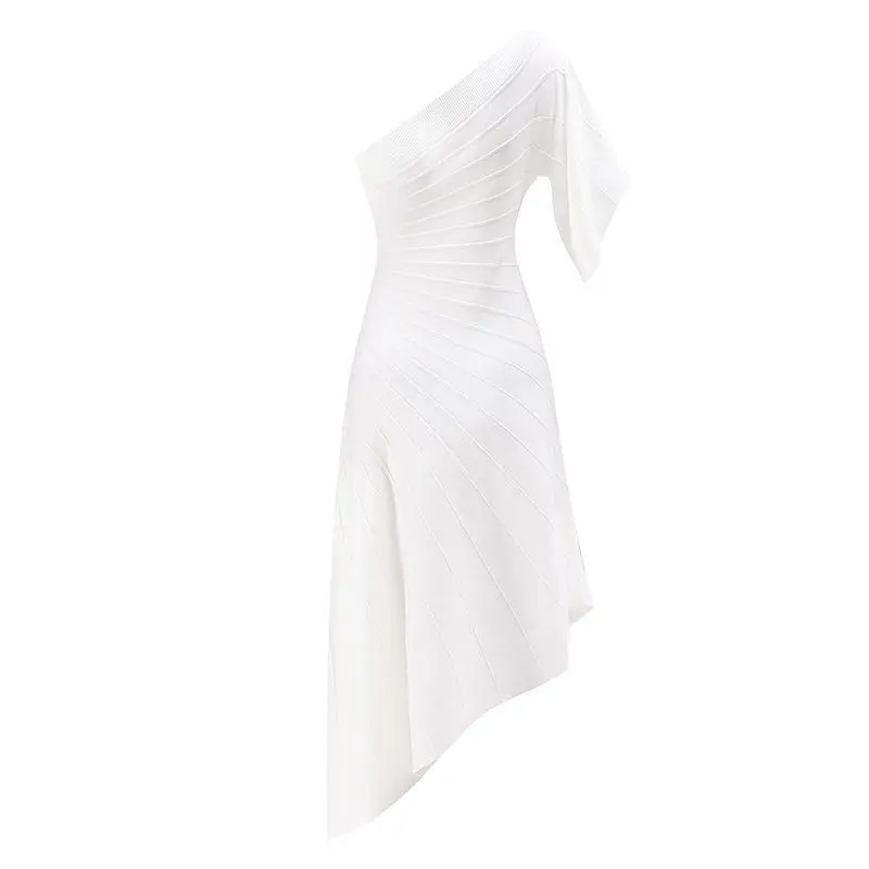 Shoulder Bared Flared Sleeve Knitted Dress Slimming Pleated Wrap around Skirt Middle Waist Short Sleeve Citywalk Dress
Shoulder Bared Flared Sleeve Knitted Dress Slimming Pleated Wrap around Skirt Middle Waist Short Sleeve Citywalk Dress
