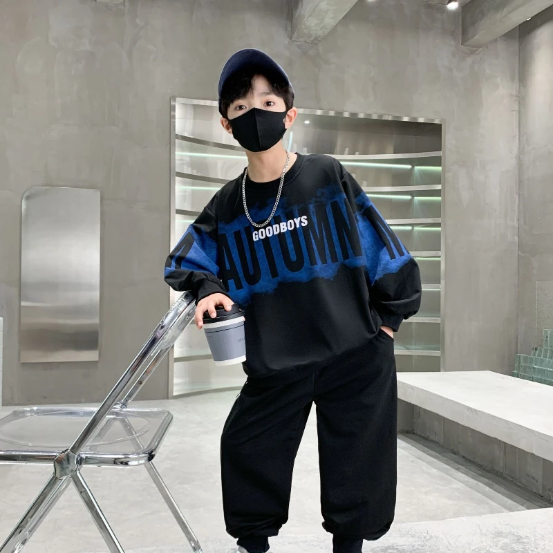Autumn Children Boy Clothes Set Teenage Letter Pullover Pants 2pcs Kid Sweatshirts Top Bottom Fashion Tracksuits Sportwear
Autumn Children Boy Clothes Set Teenage Letter Pullover Pants 2pcs Kid Sweatshirts Top Bottom Fashion Tracksuits Sportwear
