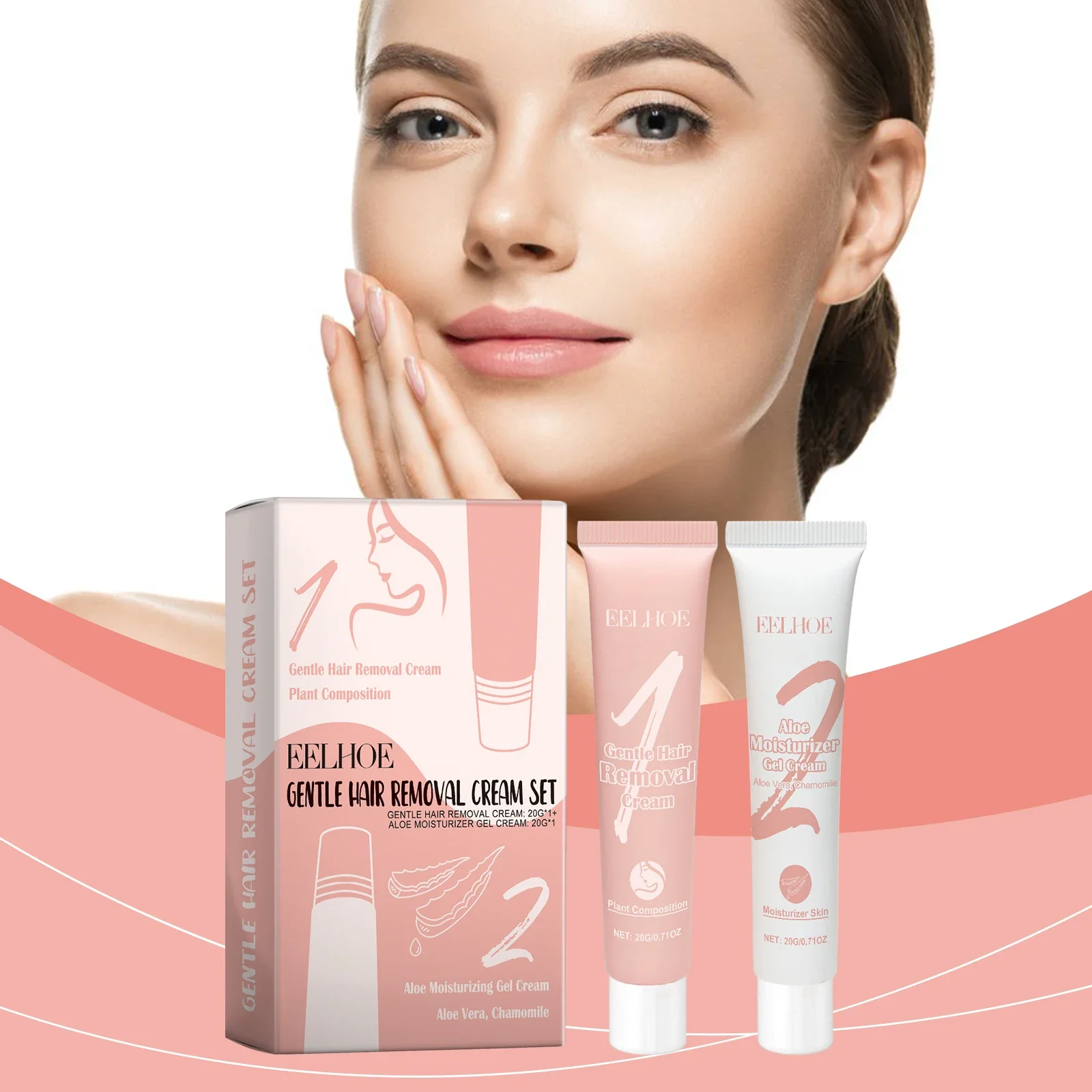 Gentle Moisturizing Hair Removal Set - For Men & Women, Remove Lip Hair & Hand Fuzz, Soothing Care
Gentle Moisturizing Hair Removal Set - For Men & Women, Remove Lip Hair & Hand Fuzz, Soothing Care