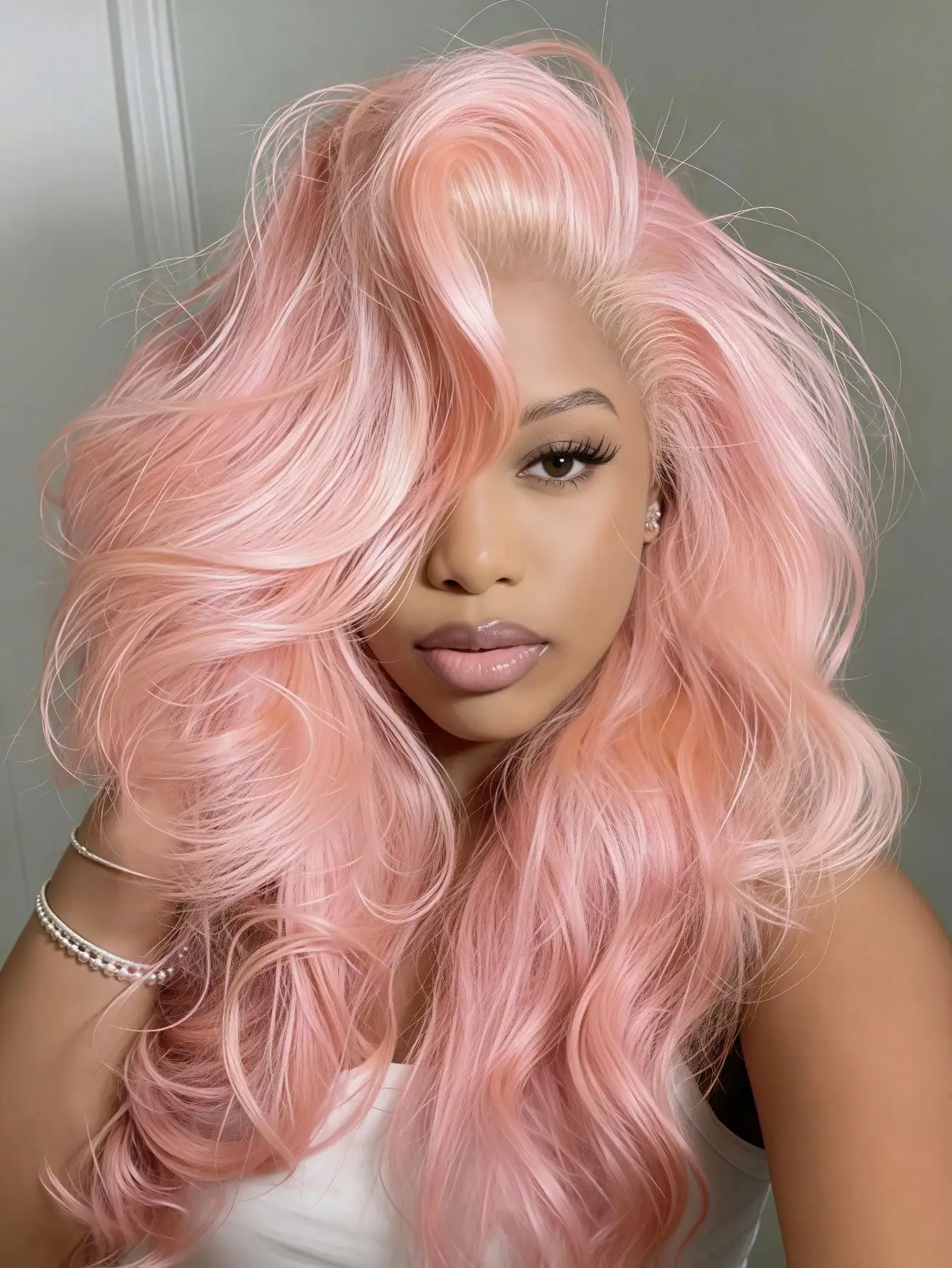 Pink Body Wave 13×4 HD Transparen Lace Frontal Wigs 250 Density Human Hair Pre Plucked Glueless with Baby Hair for Women
Pink Body Wave 13×4 HD Transparen Lace Frontal Wigs 250 Density Human Hair Pre Plucked Glueless with Baby Hair for Women