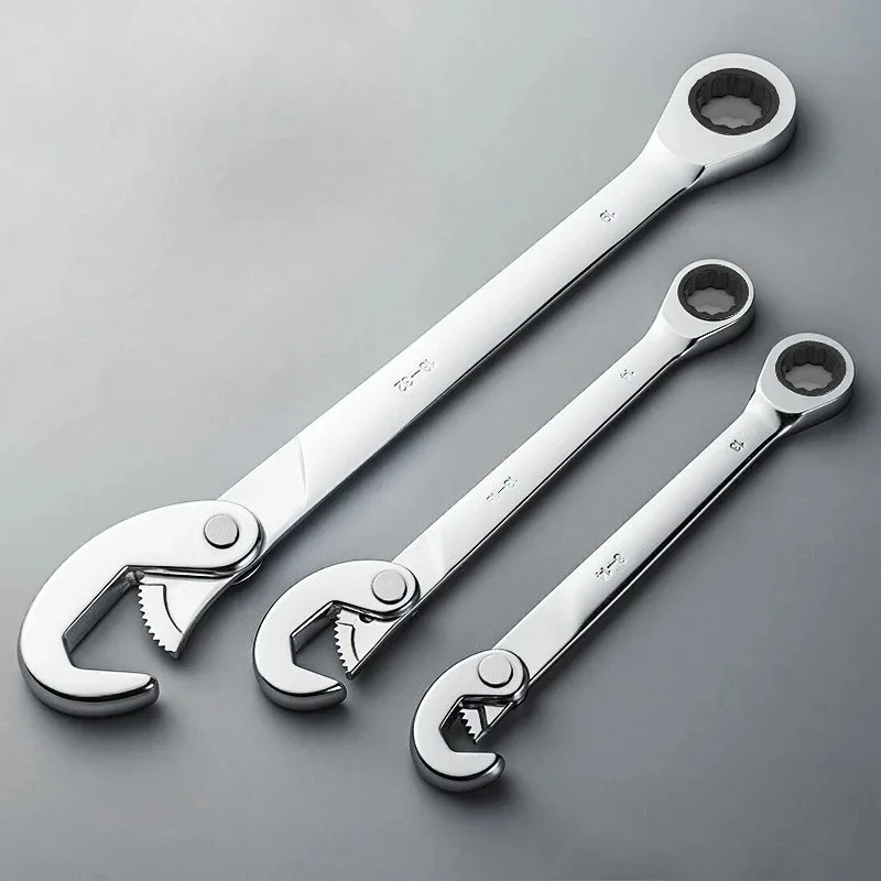 Universal 72-Tooth Ratchet Wrench Double Headed Labor Saving Adjustable Large Open End Wrench Steel High Hardness Repair Tools
Universal 72-Tooth Ratchet Wrench Double Headed Labor Saving Adjustable Large Open End Wrench Steel High Hardness Repair Tools