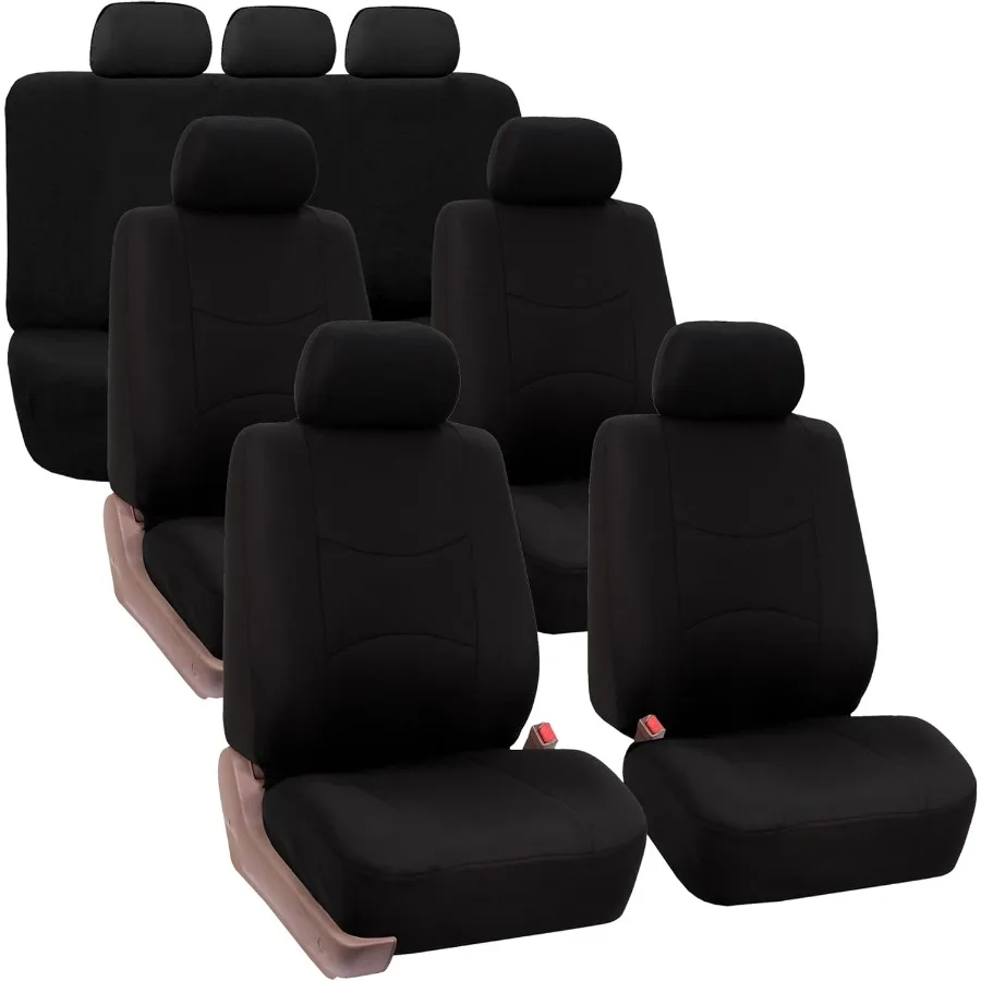 Полный комплект чехлов на автомобильные сиденья из плоской ткани для трехрядных 7-местных транспортных средств, универсальный, совместимый с автомобилями, грузовиками и внедорожниками, прочный
Полный комплект чехлов на автомобильные сиденья из плоской ткани для трехрядных 7-местных транспортных средств, универсальный, совместимый с автомобилями, грузовиками и внедорожниками, прочный