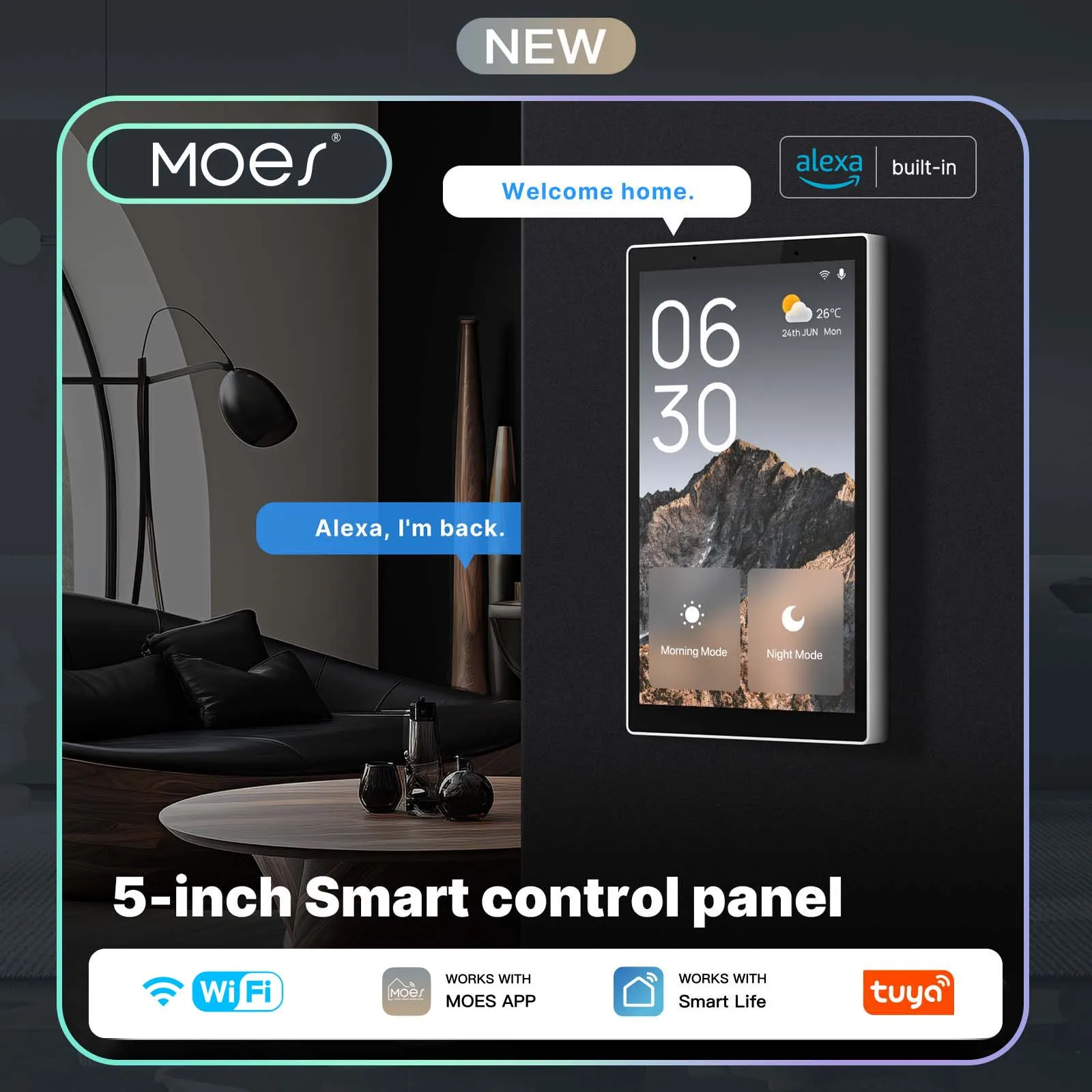 MOES Tuya Wi-Fi Смарт-дюймовый сенсорный экран Центральная панель управления США Голосовое управление Шлюз Alexa и ZigBee Встроенное управление сценой
MOES Tuya Wi-Fi Смарт-дюймовый сенсорный экран Центральная панель управления США Голосовое управление Шлюз Alexa и ZigBee Встроенное управление сценой