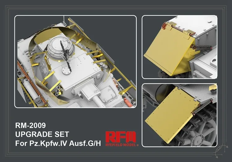 Конструкторы модели Ryefield 1/35 RM-2009 Pz.Kpfw.IV Ausf.G/H танк, обновленный набор (для RM-5046 5053 5055) Модель военной игрушки для хобби
Конструкторы модели Ryefield 1/35 RM-2009 Pz.Kpfw.IV Ausf.G/H танк, обновленный набор (для RM-5046 5053 5055) Модель военной игрушки для хобби