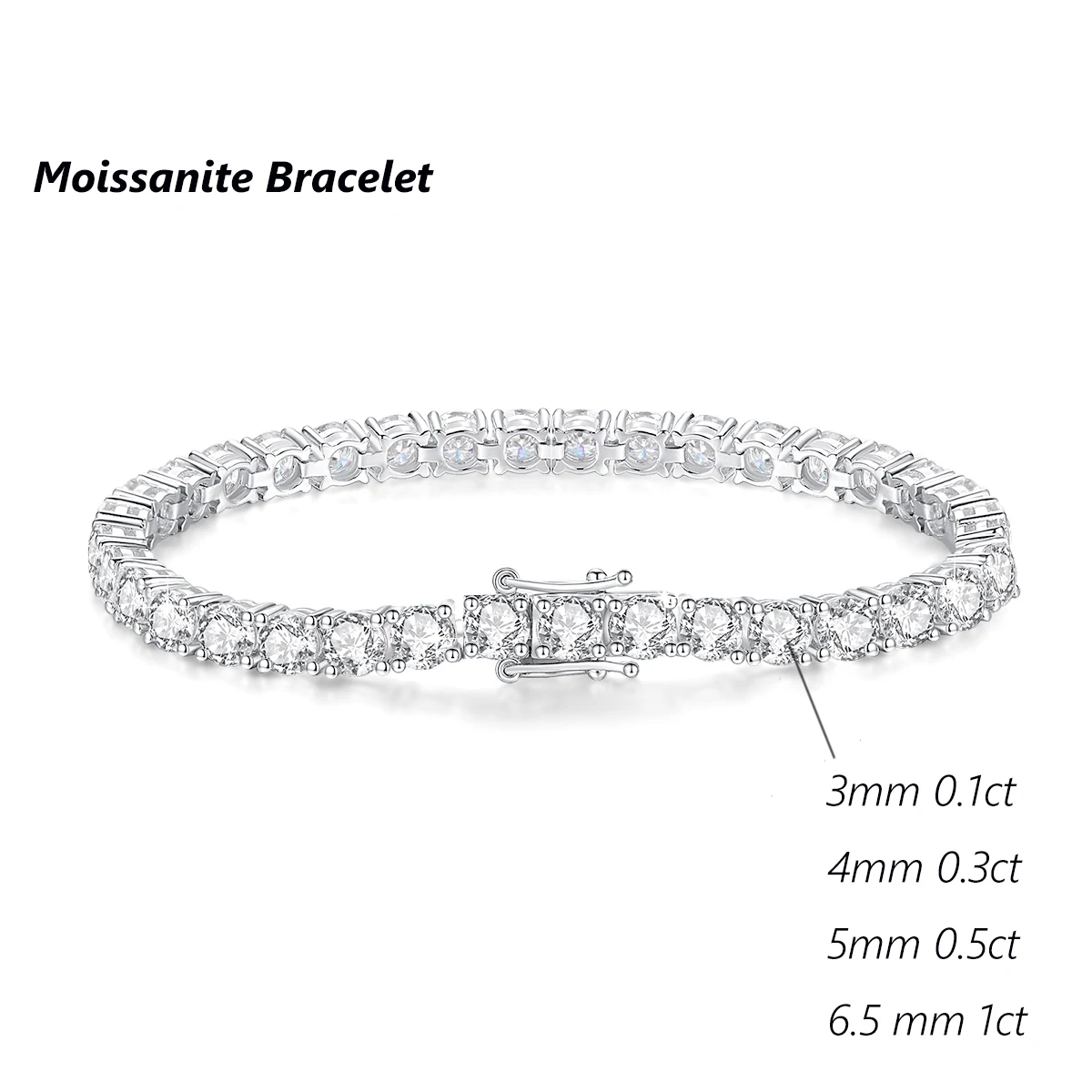 Madison Audury Real Moissanite Tennis Bracelet for Women D Color Round Cut Silver 925 Diamond Tester Wedding Accessories Jewelry
Madison Audury Real Moissanite Tennis Bracelet for Women D Color Round Cut Silver 925 Diamond Tester Wedding Accessories Jewelry