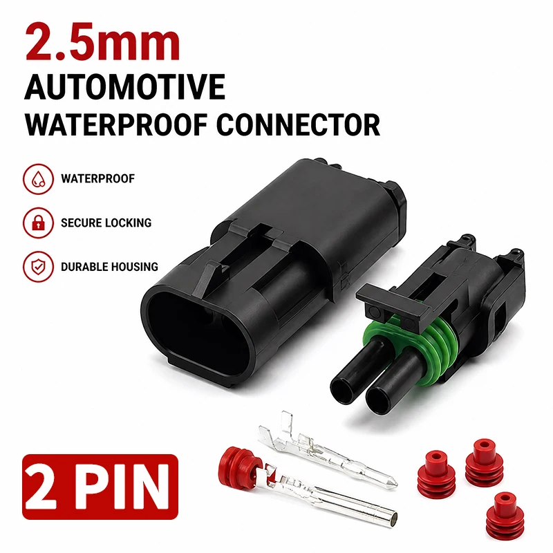 2Pin 2.5mm GM Automotive Weather Pack Waterproof Connector Male Female Plug Socket DJ3021Y-2.5-11/21 For GM
2Pin 2.5mm GM Automotive Weather Pack Waterproof Connector Male Female Plug Socket DJ3021Y-2.5-11/21 For GM