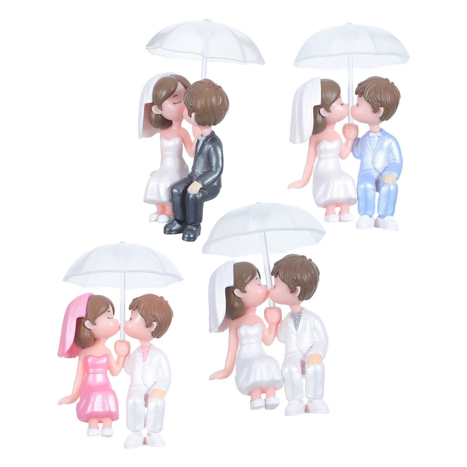 4Pcs Romantic Couple Sculpture Holding Hands Umbrella Theme Mini Statue for Couples Decor Desk Decoration Wedding Anniversary
4Pcs Romantic Couple Sculpture Holding Hands Umbrella Theme Mini Statue for Couples Decor Desk Decoration Wedding Anniversary