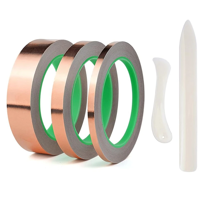 Enjoy New 3 Pack Copper Foil Tape, 3 Size Double-Sided Conductive Copper Tape For Stained Glass, DIY Handicrafts, Crafting, Guit
Enjoy New 3 Pack Copper Foil Tape, 3 Size Double-Sided Conductive Copper Tape For Stained Glass, DIY Handicrafts, Crafting, Guit