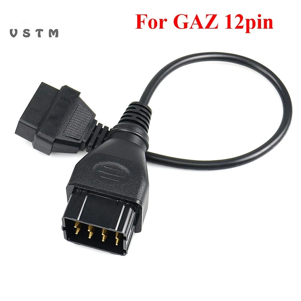 New Car Diagnostic Converter Cable For GAZ 12 Pin Male to OBD DLC 16 Pin Female OBD2 OBDII Tool Adapter
New Car Diagnostic Converter Cable For GAZ 12 Pin Male to OBD DLC 16 Pin Female OBD2 OBDII Tool Adapter