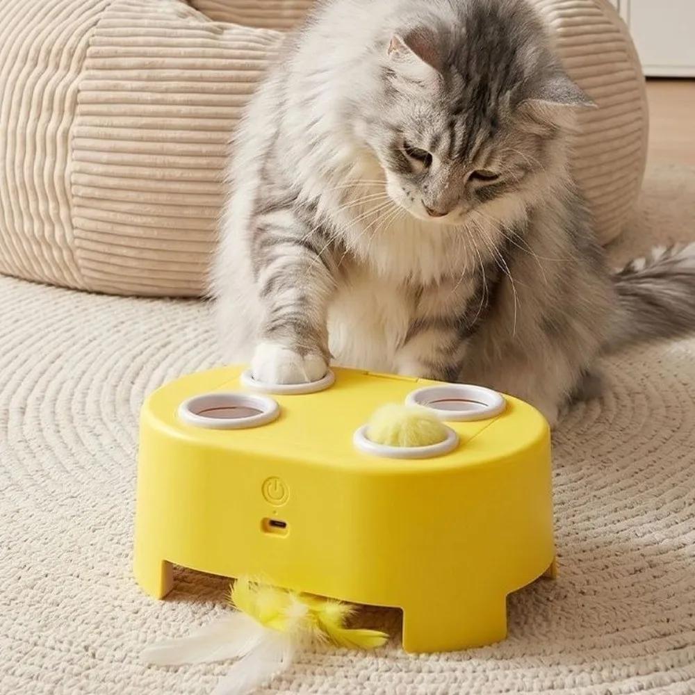 Multi Hole Game Electric Whack Mole Cat Toy 3 Mode Auto Pop Up Pom Pom Balls Feather Cat Chase Game Toy Quiet Electric Motor
Multi Hole Game Electric Whack Mole Cat Toy 3 Mode Auto Pop Up Pom Pom Balls Feather Cat Chase Game Toy Quiet Electric Motor