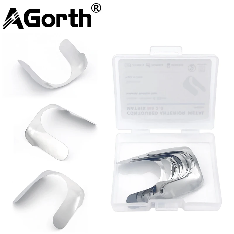 30Pcs Dental Matrix Contoured Anterior Metal Matrix Bands Sectional Matrix System M8 2.0 for Incisor Filling Dentistry Materials
30Pcs Dental Matrix Contoured Anterior Metal Matrix Bands Sectional Matrix System M8 2.0 for Incisor Filling Dentistry Materials