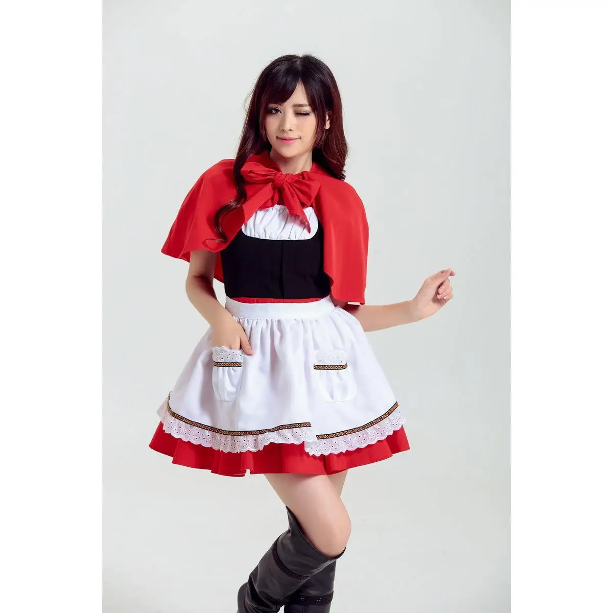 Halloween Little Red Riding Hood Role-playing Anime Party Costume Game Uniform Maid Servant Outfit Women's Traditional Clothing
Halloween Little Red Riding Hood Role-playing Anime Party Costume Game Uniform Maid Servant Outfit Women's Traditional Clothing