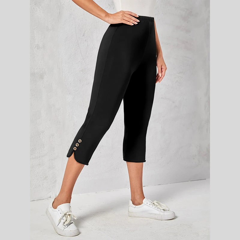 Ladies Trousers Summer Thin Knitted Stretch Women's Seven Pants Leisure Outer Wear Middle Pants
Ladies Trousers Summer Thin Knitted Stretch Women's Seven Pants Leisure Outer Wear Middle Pants