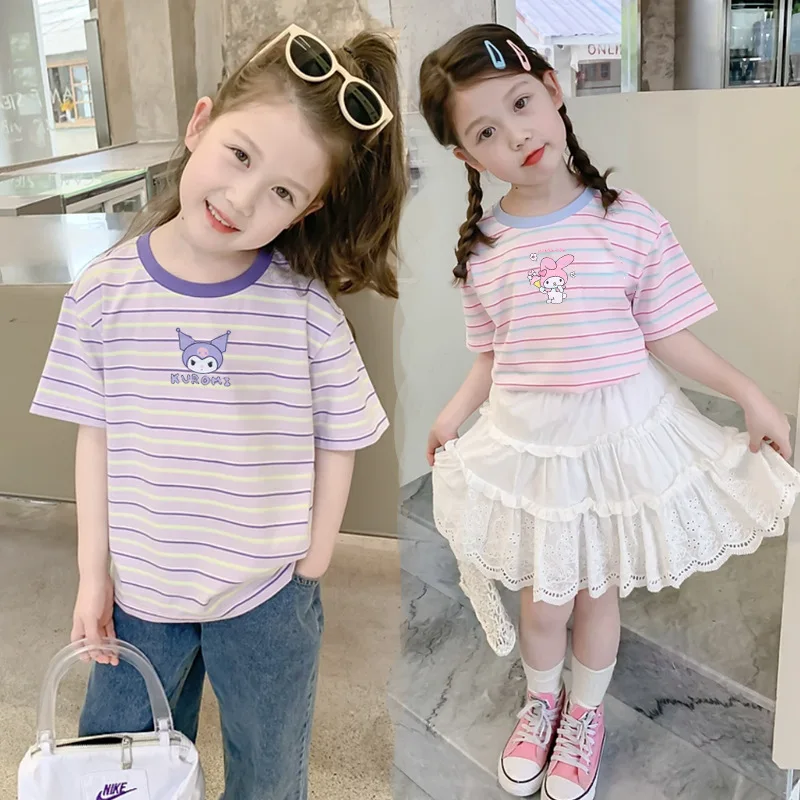 Sweet Anime Kawaii Sanrio My Melody Children Ins Fashion Clothing Summer Cute Kuromi Short Sleeve T-Shirt Gifts for Kids
Sweet Anime Kawaii Sanrio My Melody Children Ins Fashion Clothing Summer Cute Kuromi Short Sleeve T-Shirt Gifts for Kids