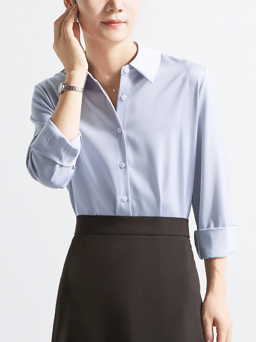 CHICBLISS Women's Blue Satin Shirt Long Sleeve Neck Commute Style Interview Suit Loose Fit Button Detailing Drapey Fabric
CHICBLISS Women's Blue Satin Shirt Long Sleeve Neck Commute Style Interview Suit Loose Fit Button Detailing Drapey Fabric