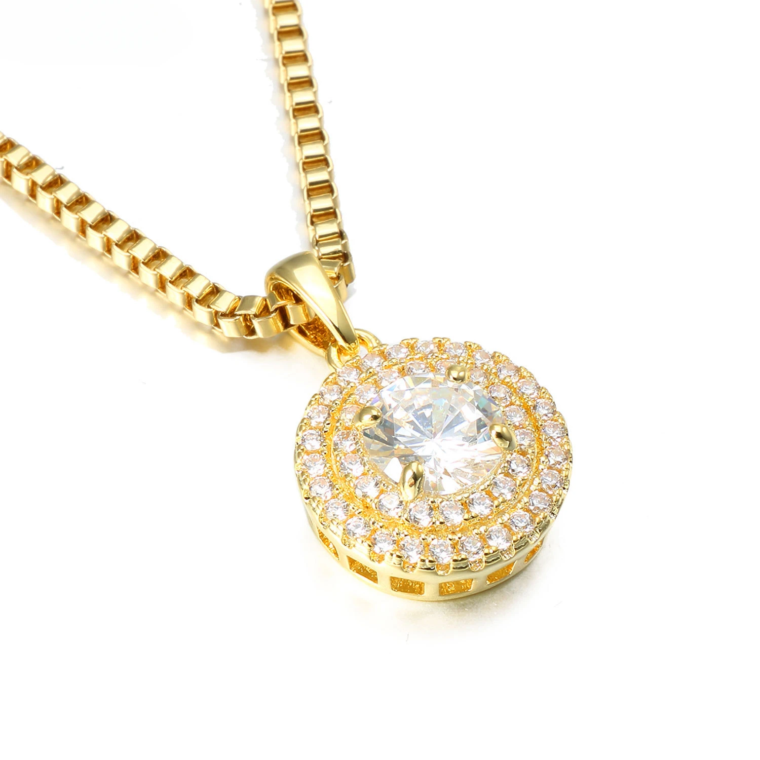 Hip Hop Pendant Round Necklace Ice Out Men's and Women's Gold Plated Diamond Fashion Personality Trend Jewelry
Hip Hop Pendant Round Necklace Ice Out Men's and Women's Gold Plated Diamond Fashion Personality Trend Jewelry