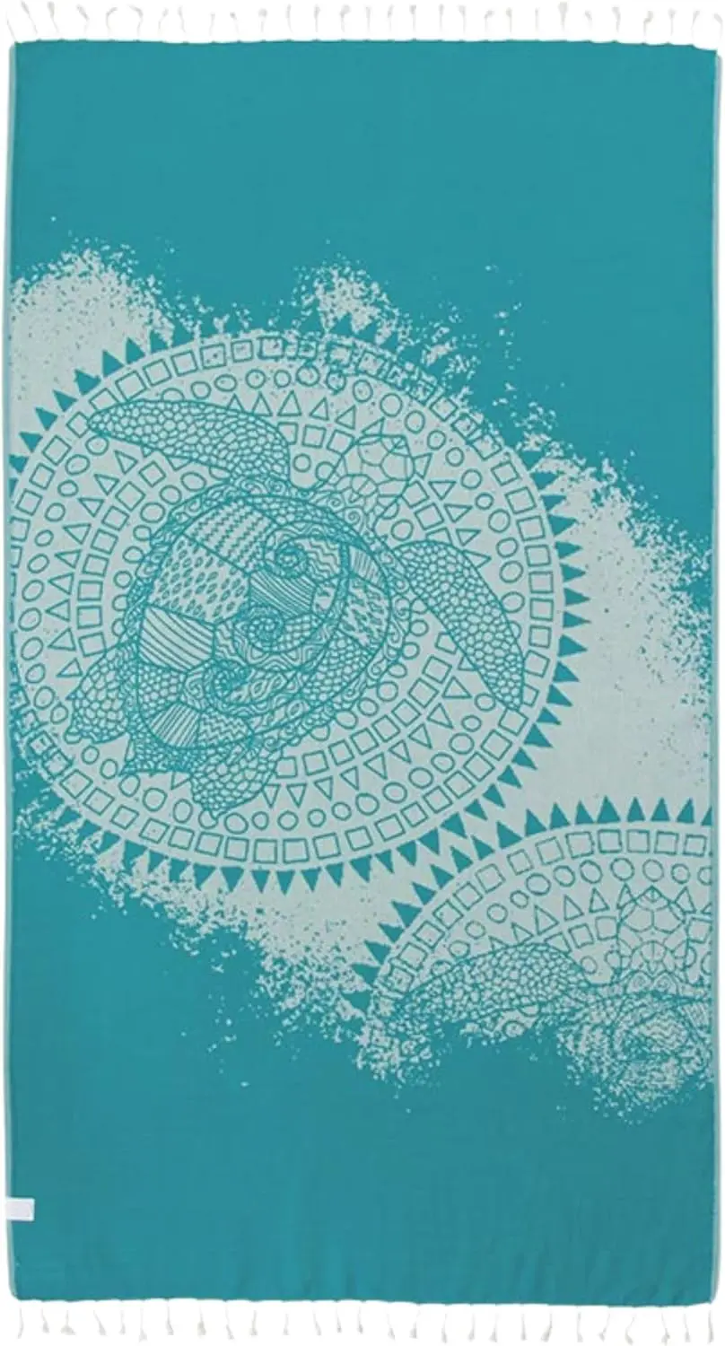 Sand-Proof Quick-Dry Turkish Beach Towel - Organic, Versatile for Beach, Blanket & Bath - Mandala Sea Turtle Green
Sand-Proof Quick-Dry Turkish Beach Towel - Organic, Versatile for Beach, Blanket & Bath - Mandala Sea Turtle Green