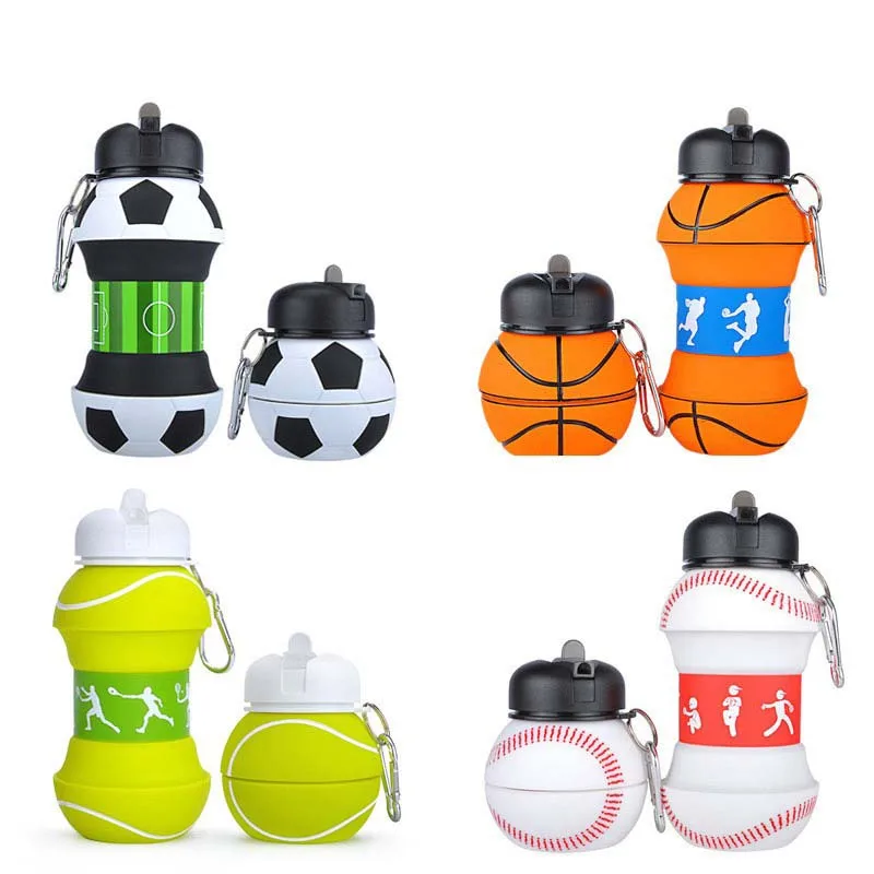 550ML Heat Resistant Outdoor Sport Silicone Folding Creative Portable Football Basketball Ball Golf Fitness Water Bottle Cup Lea
550ML Heat Resistant Outdoor Sport Silicone Folding Creative Portable Football Basketball Ball Golf Fitness Water Bottle Cup Lea