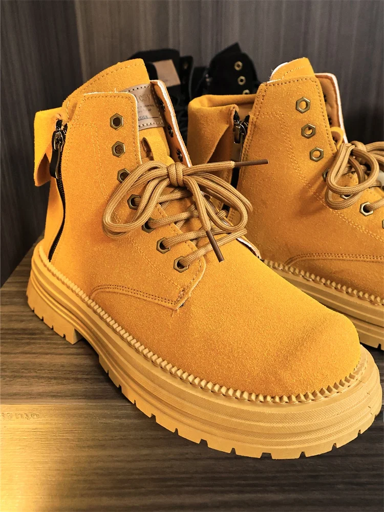 Men's Mid-Cut Fashionable All-Match Faux Leather Suede Boots Casual Shoes Breathable round Toe Flat Heel Spring Autumn
Men's Mid-Cut Fashionable All-Match Faux Leather Suede Boots Casual Shoes Breathable round Toe Flat Heel Spring Autumn