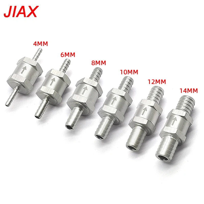 Aluminium 4/6/8/10/12MM One Way Check Valve Step Barbed Connector Non Return Check Valve for Car Fuel Petrol Diesel General
Aluminium 4/6/8/10/12MM One Way Check Valve Step Barbed Connector Non Return Check Valve for Car Fuel Petrol Diesel General