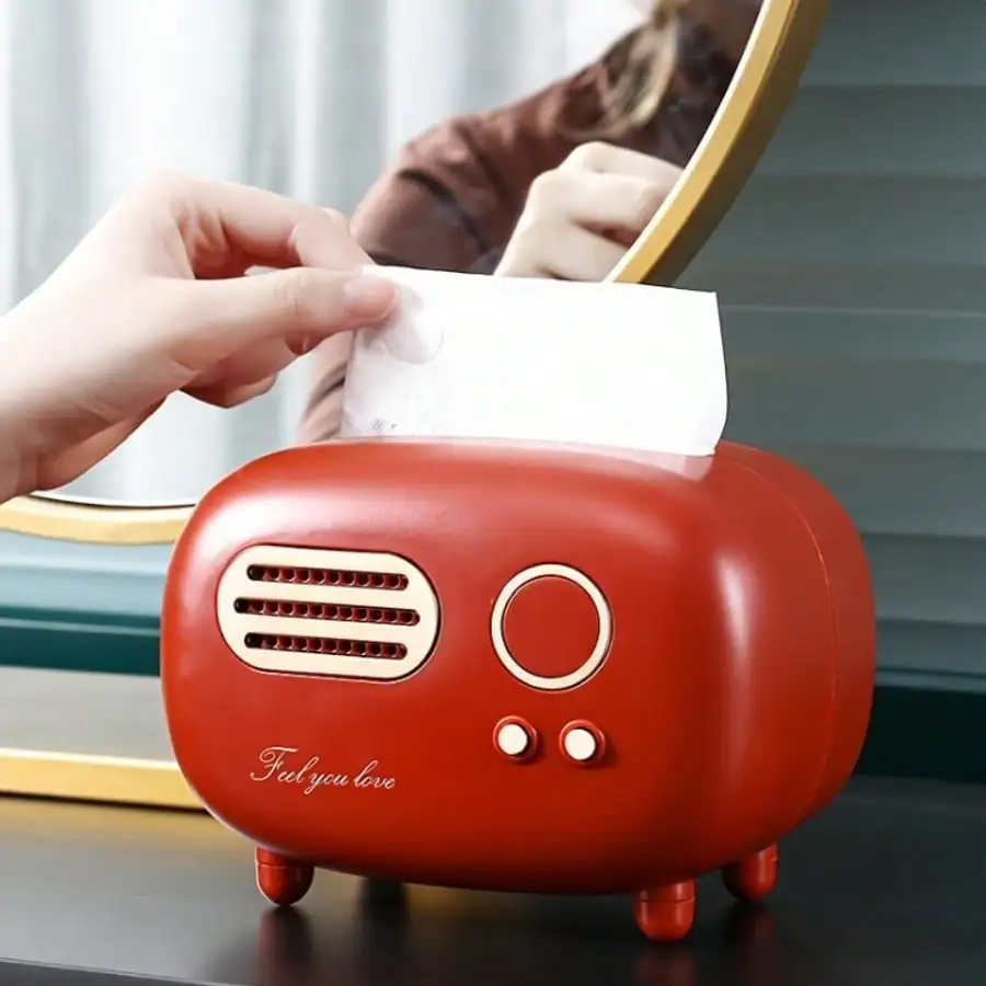 2pcs Vintage Radio Tissue Box | Plastic, Smooth Surface, Suitable For Medieval And Modern Interior Decor, Bathroom/Living Room/Bedroom Storage, Classic Aesthetics, Fashionable Storage, Retro Decoration
2pcs Vintage Radio Tissue Box | Plastic, Smooth Surface, Suitable For Medieval And Modern Interior Decor, Bathroom/Living Room/Bedroom Storage, Classic Aesthetics, Fashionable Storage, Retro Decoration