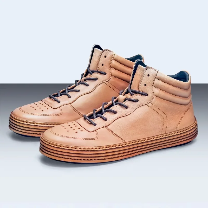 Designer High Top Oxford Shoes Men's Genuine Leather Round Toe Breathable Casual Sport Shoes Male High Quality Sneakers Flats
Designer High Top Oxford Shoes Men's Genuine Leather Round Toe Breathable Casual Sport Shoes Male High Quality Sneakers Flats