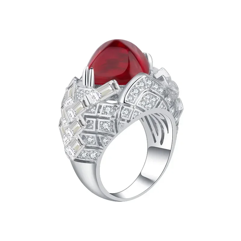 S925 Full body Silver Imitation Colored Treasure Sugar Tower Retro Luxury Inlaid Women's Ring Main Stone 12 * 12 Wedding Jewelry
S925 Full body Silver Imitation Colored Treasure Sugar Tower Retro Luxury Inlaid Women's Ring Main Stone 12 * 12 Wedding Jewelry