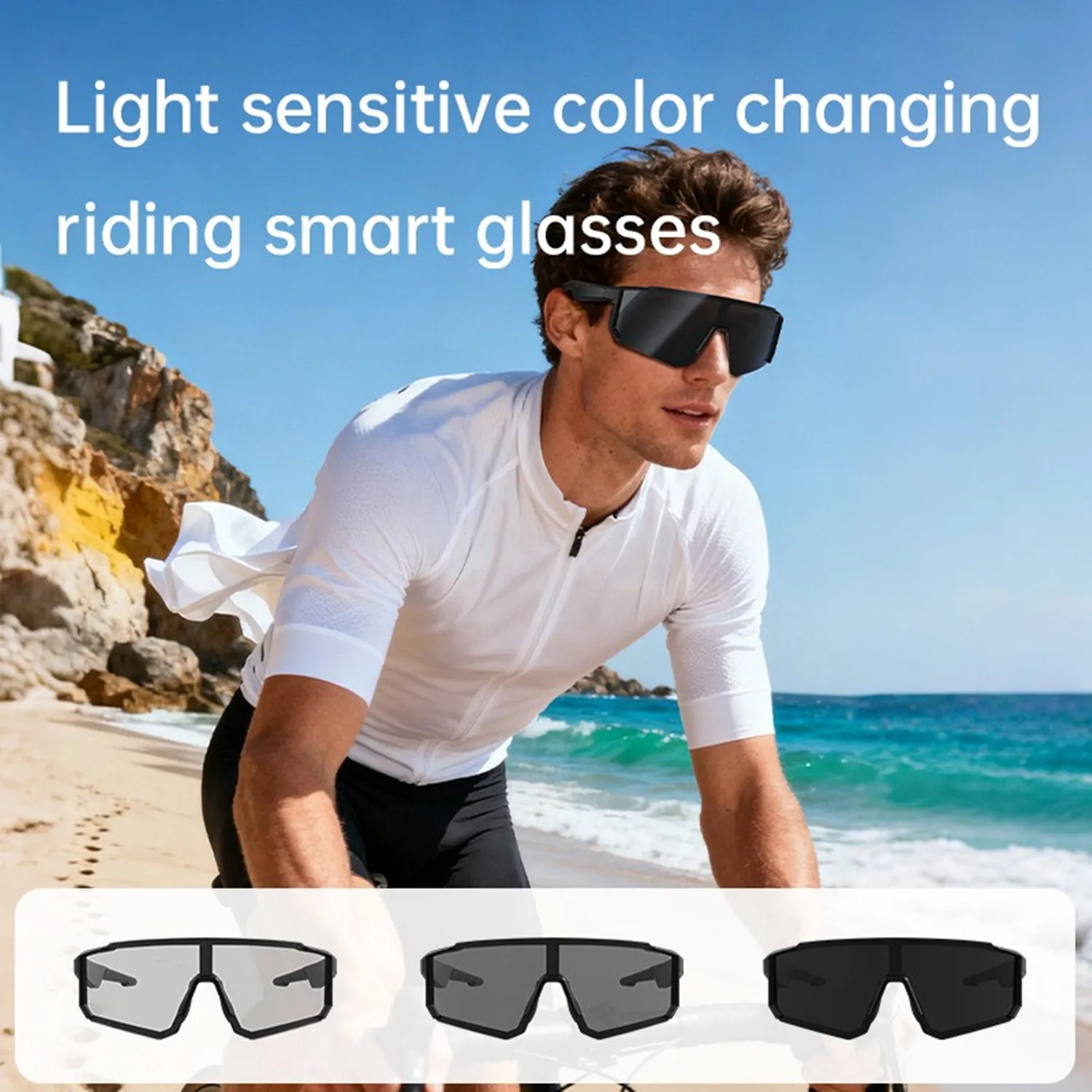AI Smart Glasses Phone Call Wireless Bluetooth Earphones Translate Dialogue Music Playback Change Color Sunglasses Outdoor Sport
AI Smart Glasses Phone Call Wireless Bluetooth Earphones Translate Dialogue Music Playback Change Color Sunglasses Outdoor Sport