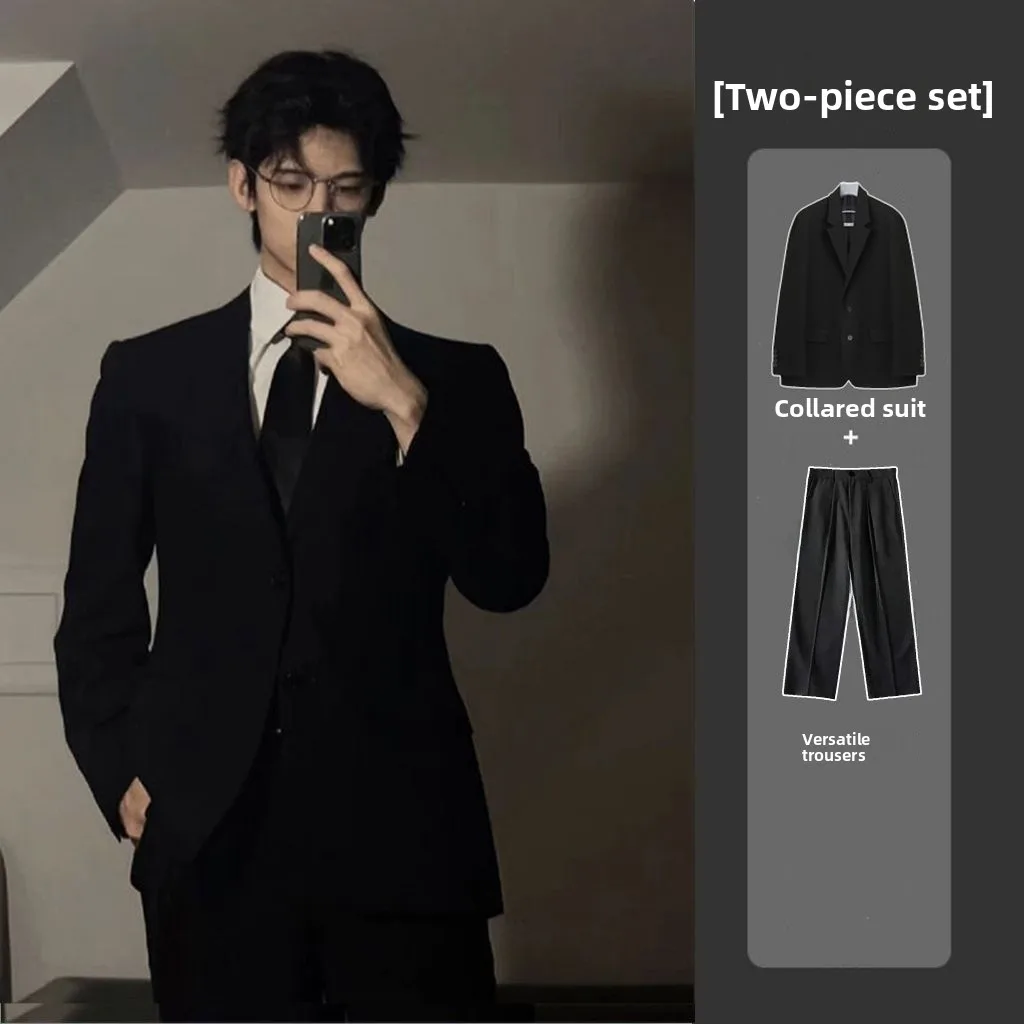 oulder Padded Men's Suit Jaet College Sle Spring Autumn Student High End Feeling Small Western Suit DK orm Set Clas...
oulder Padded Men's Suit Jaet College Sle Spring Autumn Student High End Feeling Small Western Suit DK orm Set Clas...