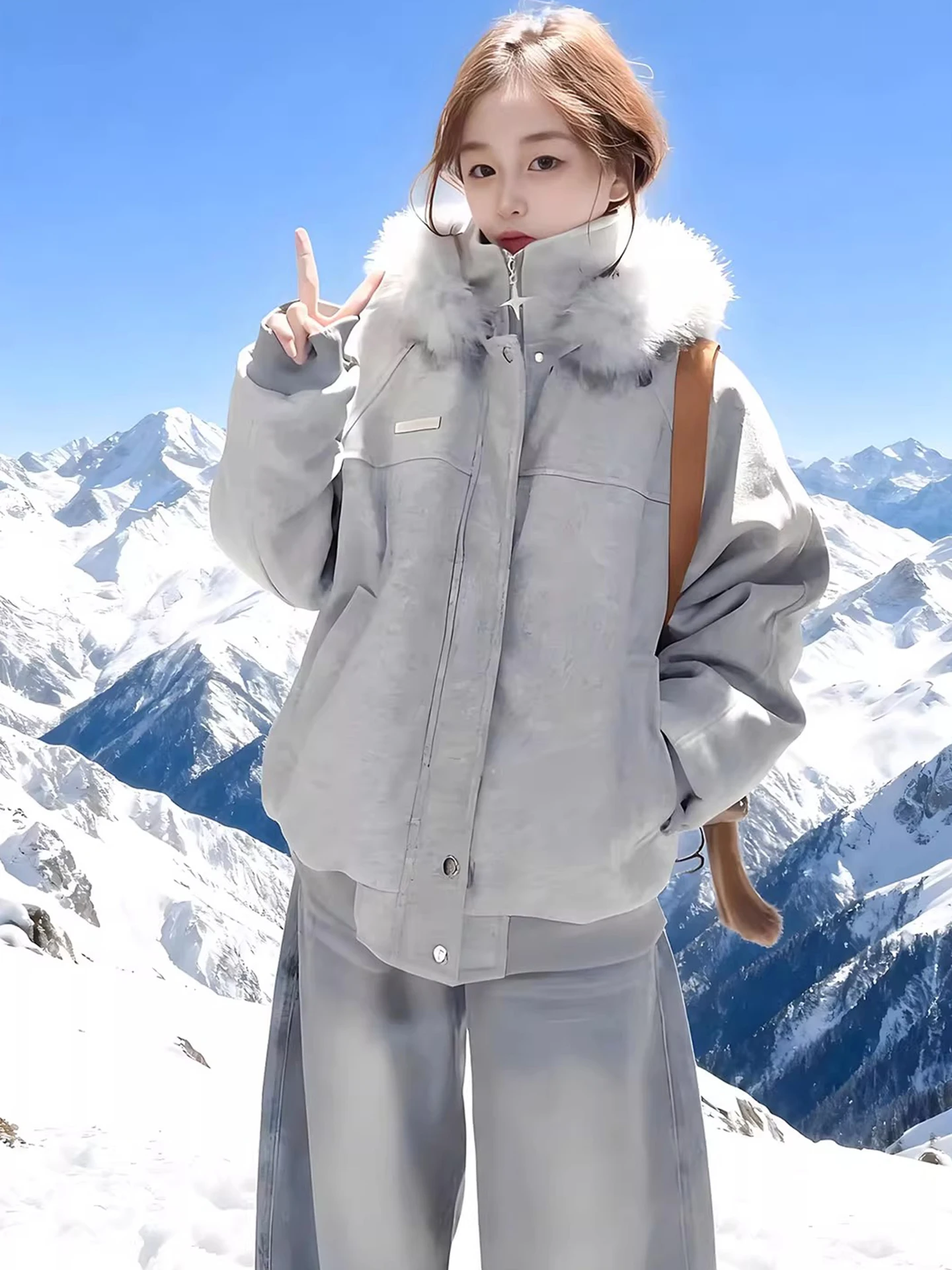 Thiened American Sle Cotton Jaet with Large Fur Collar ex Winter Warmth Insulation Outerwear for Youth Daily Use
Thiened American Sle Cotton Jaet with Large Fur Collar ex Winter Warmth Insulation Outerwear for Youth Daily Use