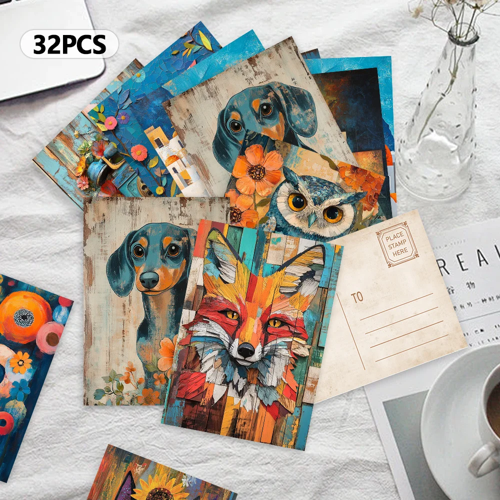 32pcs, Animal and Floral Art Postcards, Decorative/Greeting Cards/Postcards, High-Quality Printing, Collectible and Mailable
32pcs, Animal and Floral Art Postcards, Decorative/Greeting Cards/Postcards, High-Quality Printing, Collectible and Mailable