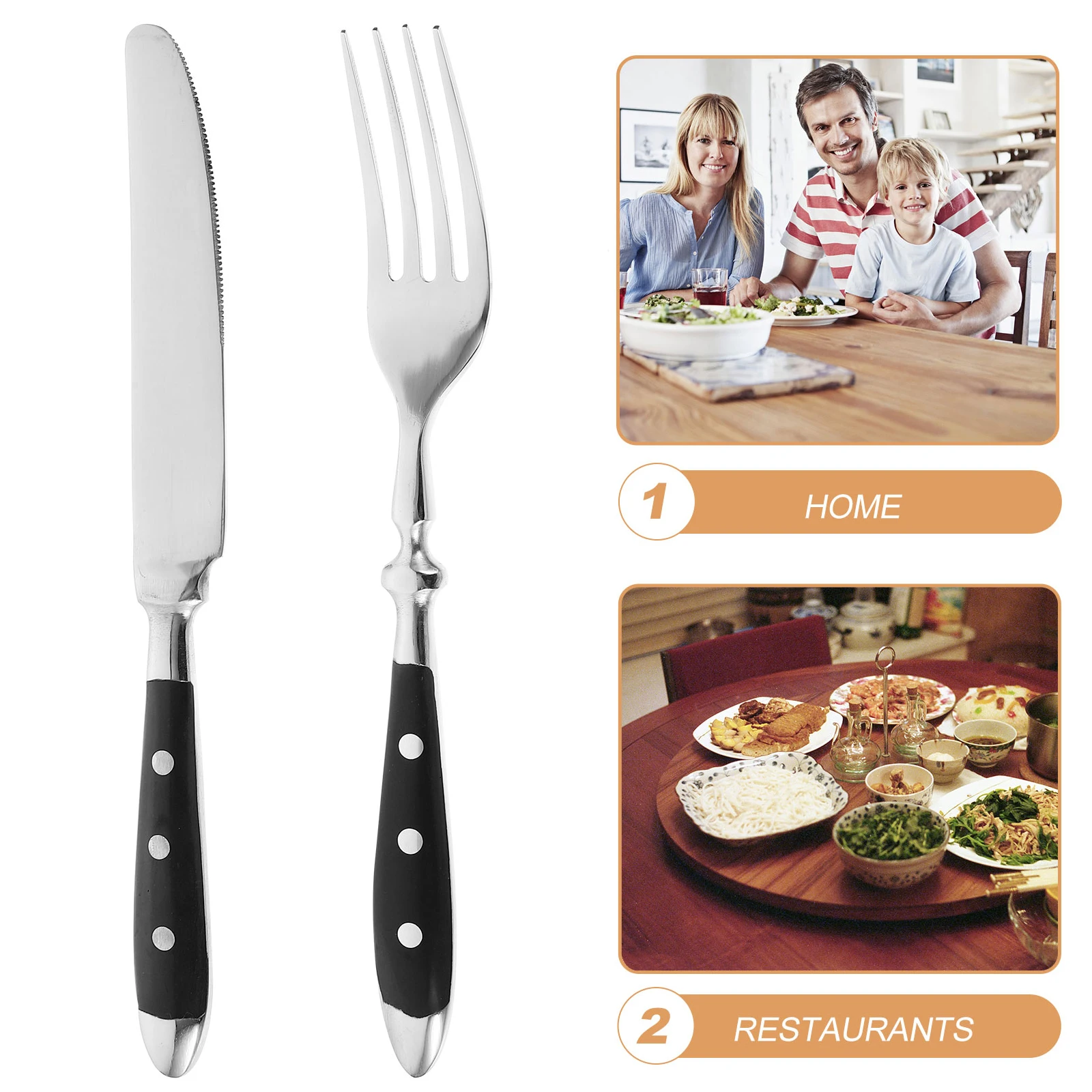 1 set Steak Knives Stainless Steel Cutlery Set Portable Forks Butter Accessories Thickened Dinnerware Ergonomic Design
1 set Steak Knives Stainless Steel Cutlery Set Portable Forks Butter Accessories Thickened Dinnerware Ergonomic Design