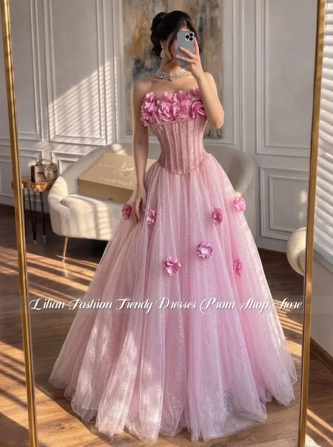 Pink Baby-Pink Strapless Prom Dress Customized Sweet 3D Floral Corset Evening Gown Wedding Party Dress Birthday Party Dress 2026
Pink Baby-Pink Strapless Prom Dress Customized Sweet 3D Floral Corset Evening Gown Wedding Party Dress Birthday Party Dress 2026