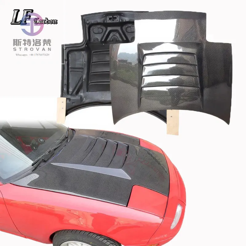Carbon Fiber Hood Bonnet for Car Model MX5 Miata NA Engine Hood
Carbon Fiber Hood Bonnet for Car Model MX5 Miata NA Engine Hood