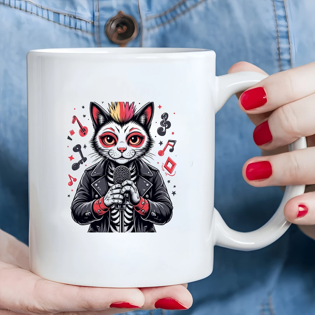 11oz Stylish Rock Cat Coffee Cup Kids Music Drink Cup Christmas Family Office Gift
11oz Stylish Rock Cat Coffee Cup Kids Music Drink Cup Christmas Family Office Gift