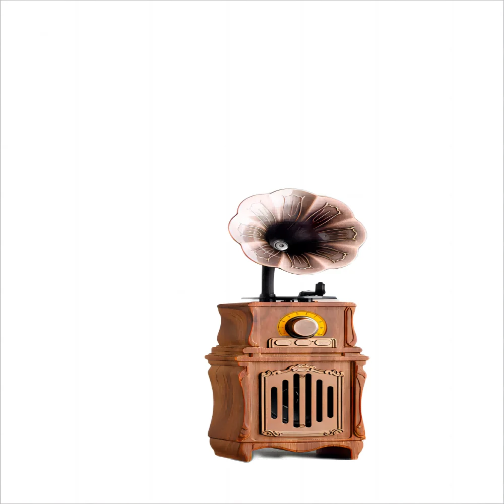 Mini Gramophone Retro Wireless Speaker Home Decoration Built-in Bluetooth, FM Radio & USB , Aux-in ,TF Small Gift
Mini Gramophone Retro Wireless Speaker Home Decoration Built-in Bluetooth, FM Radio & USB , Aux-in ,TF Small Gift
