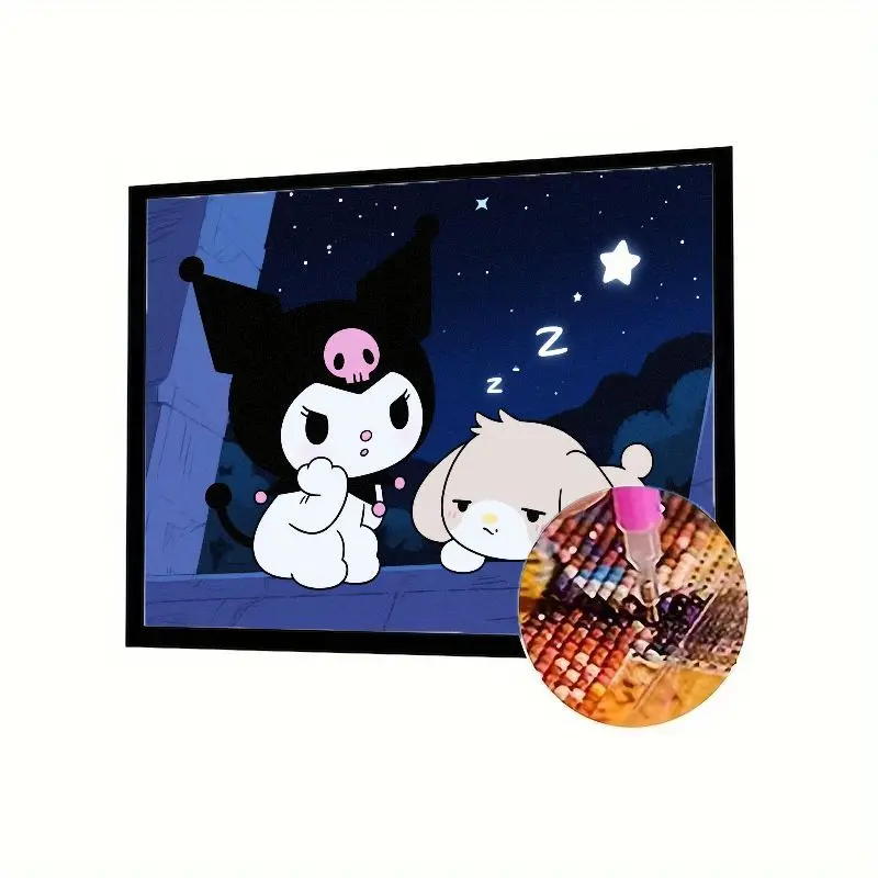 1 шт. Kuromi & Cute Sleeping Bunny Friend 5D набор для алмазной живописи-Звездная ночь персонажи мультфильмов полная дрель вышивка стразами 
1 шт. Kuromi & Cute Sleeping Bunny Friend 5D набор для алмазной живописи-Звездная ночь персонажи мультфильмов полная дрель вышивка стразами