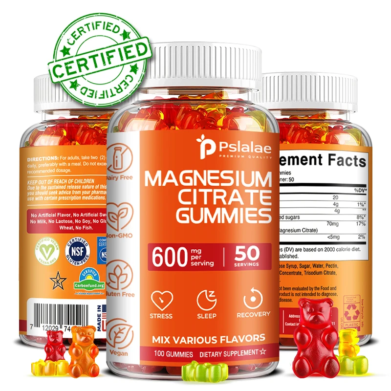 Magnesium Citrate Gummies - Improve Digestive Tract Function, Enhance Bone Health, Relax Muscles and Reduce Stress
Magnesium Citrate Gummies - Improve Digestive Tract Function, Enhance Bone Health, Relax Muscles and Reduce Stress
