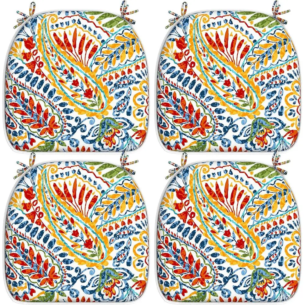 4 Pack Paisley Multi Indoor/Outdoor Chair Cushions, 16x17 Inch Seat Pads with Ties, Patio Furniture Garden Home Office Decor
4 Pack Paisley Multi Indoor/Outdoor Chair Cushions, 16x17 Inch Seat Pads with Ties, Patio Furniture Garden Home Office Decor