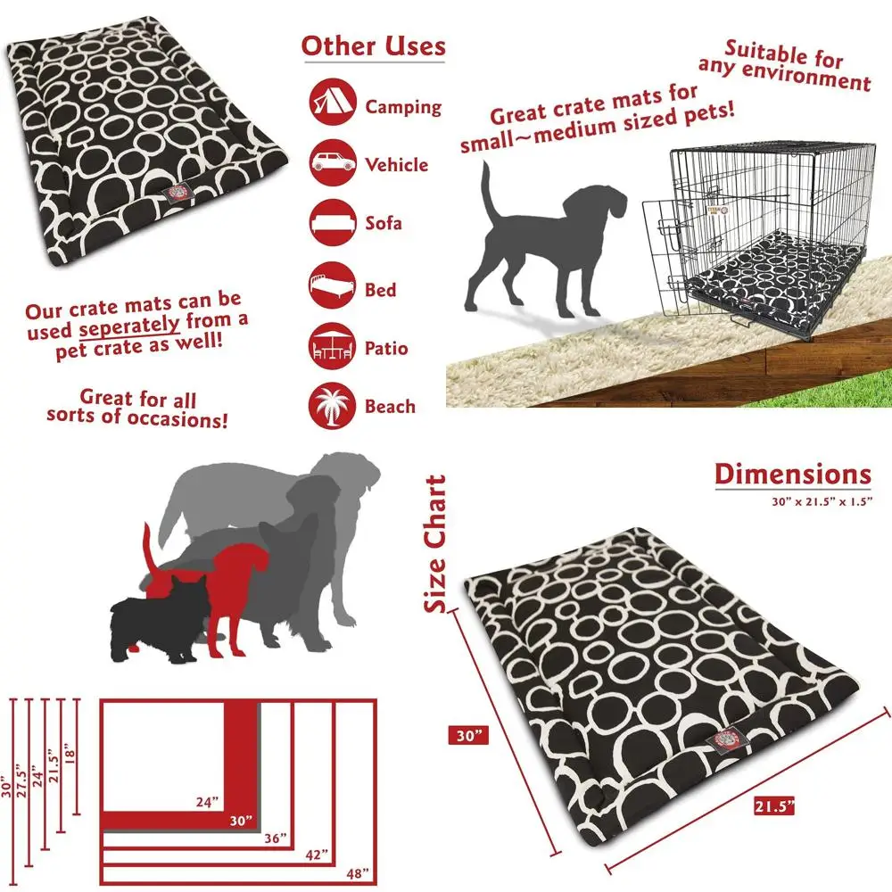 30 Black Crate Dog Bed Mat
30 Black Crate Dog Bed Mat
