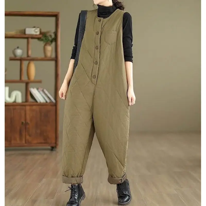 Oversized Jumpsuits Winter O-neck Cotton-padded Clothes High Waist Korean Style Casual Playsuits One Piece Outfit Women Clothing
Oversized Jumpsuits Winter O-neck Cotton-padded Clothes High Waist Korean Style Casual Playsuits One Piece Outfit Women Clothing