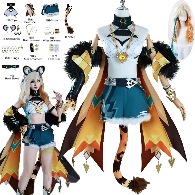 Genshin Impact Xilonen Cosplay Costume Sexy Dress Wig Uniform Suit Halloween Party Role Play Outfit for Adult Women Comic Con
Genshin Impact Xilonen Cosplay Costume Sexy Dress Wig Uniform Suit Halloween Party Role Play Outfit for Adult Women Comic Con
