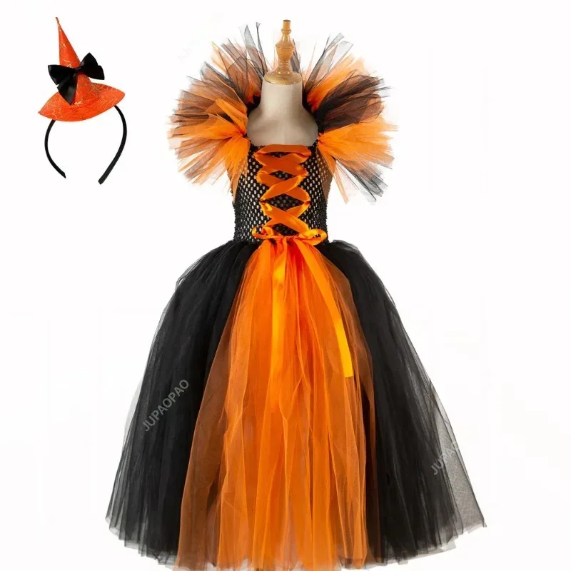 New Halloween Witch Dress Girl Evil Queen Cosplay Costume Handmade Knitted Tulle Tutu Ruffles Floor Length Princess Outfits
New Halloween Witch Dress Girl Evil Queen Cosplay Costume Handmade Knitted Tulle Tutu Ruffles Floor Length Princess Outfits