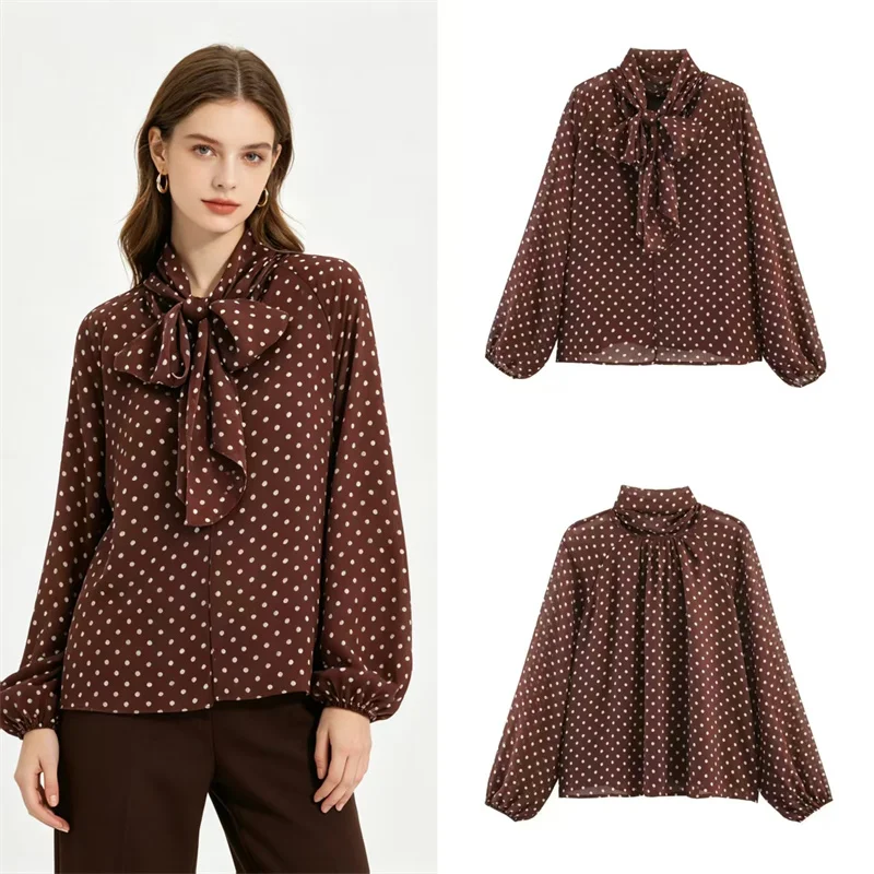 2026 Spring and Autumn Style Three-Color Fashion Polka Dot Bow Decor Top
2026 Spring and Autumn Style Three-Color Fashion Polka Dot Bow Decor Top